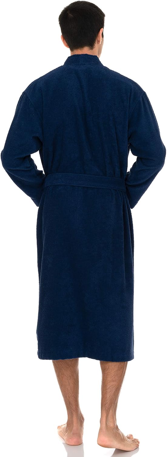 TowelSelections Mens Robe 100% Cotton Terry Cloth Shower Bathrobe Spa Towel Bath Robes for Men