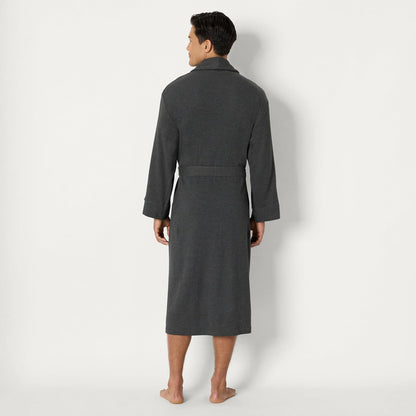 Amazon Essentials Men's Lightweight Cotton Waffle Bath Robe, Mid-Length Loungewear (Available in Big & Tall)