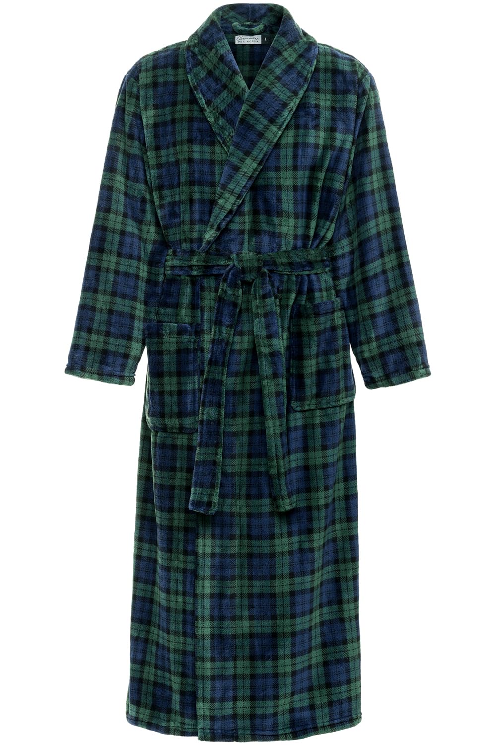 Men's Plush Fleece Robe, Warm Full Length Bathrobe, Big & Tall