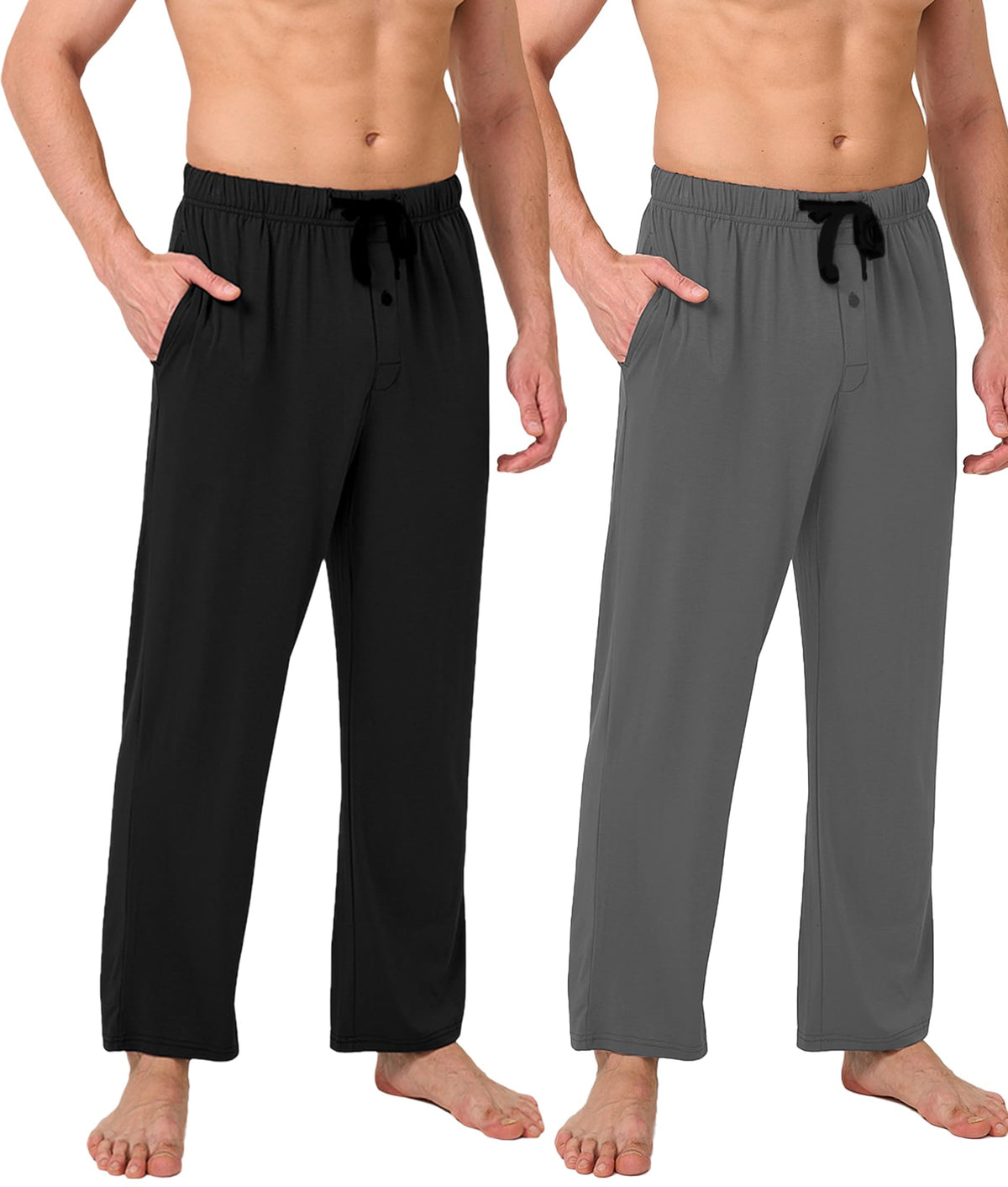 BAMBOO COOL Mens Pajama Bottoms Soft Comfy Sleepwear with Pockets
