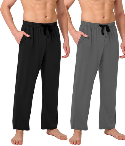 BAMBOO COOL Mens Pajama Bottoms Soft Comfy Sleepwear with Pockets