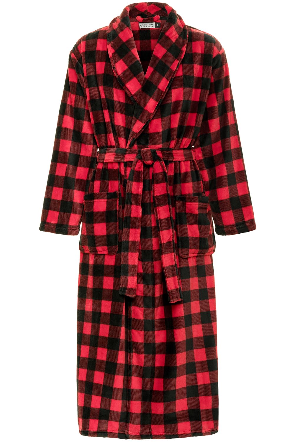 Men's Plush Fleece Robe, Warm Full Length Bathrobe, Big & Tall