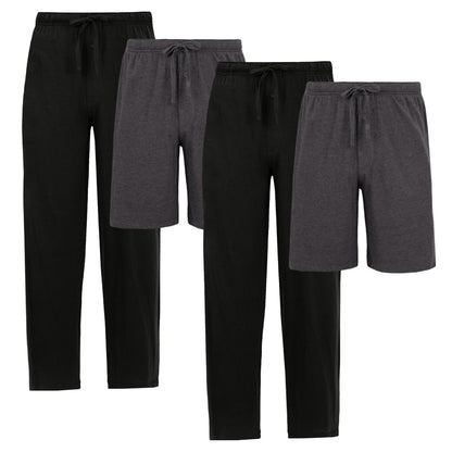 Fruit of the Loom Men's Sleep Pajama Pants and Shorts, 4-pack
