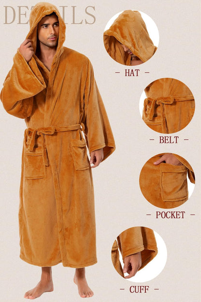 Unisex Knight Bathrobe Adult Tunic Hooded Robe Halloween Cosplay