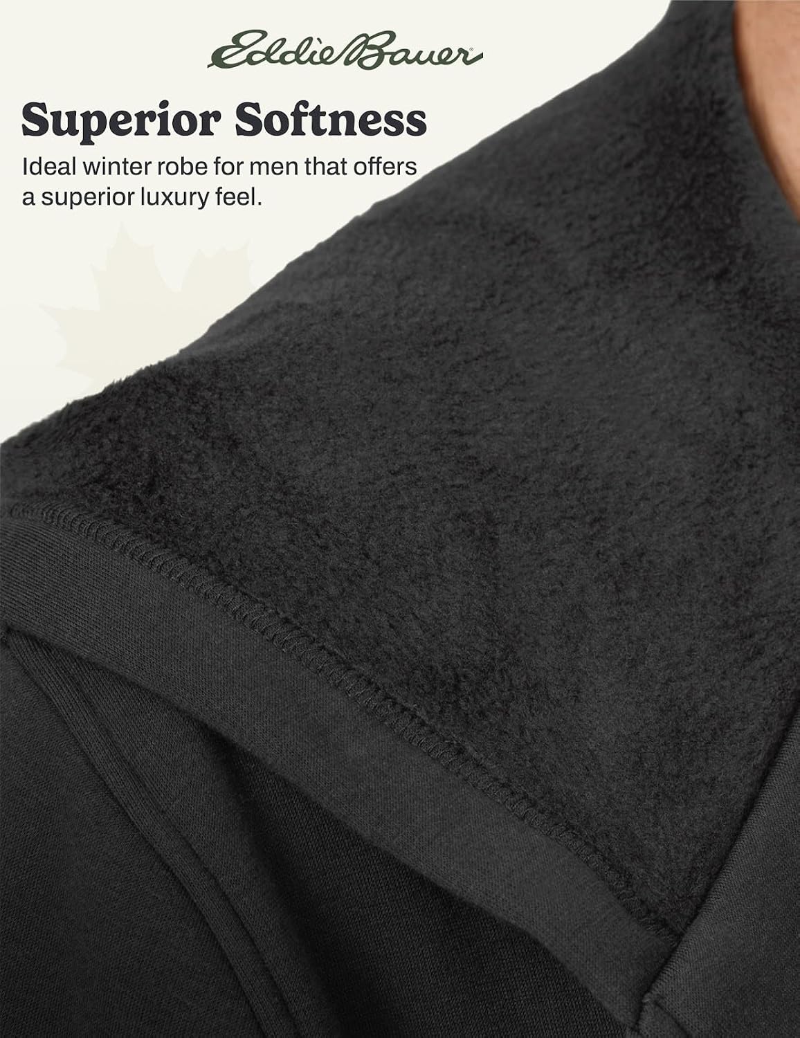 Eddie Bauer Mens Robe - Luxury Fleece Bathrobe with Hood and Pockets | Soft Warm Plush Winter Bath Robe for Men