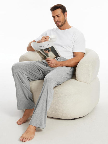 Men's Cotton Pajama Pants Soft Pjs Bottoms Lounge Sleepwear