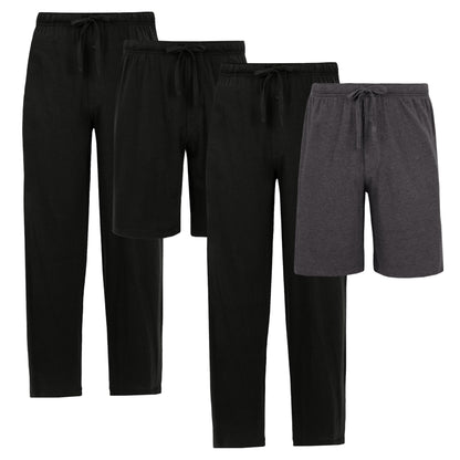 Fruit of the Loom Men's Sleep Pajama Pants and Shorts, 4-pack