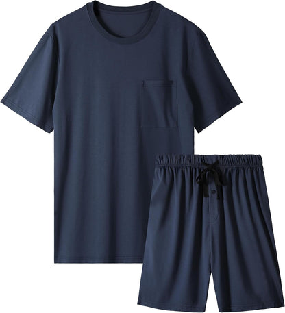 BAMBOO COOL Mens Pajama Set Lightweight Sleepwear Pjs