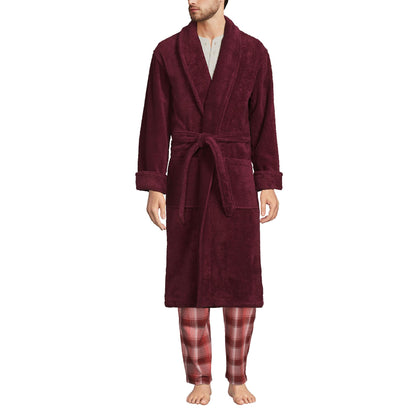 Lands' End Men's Calf Length Terry Robe