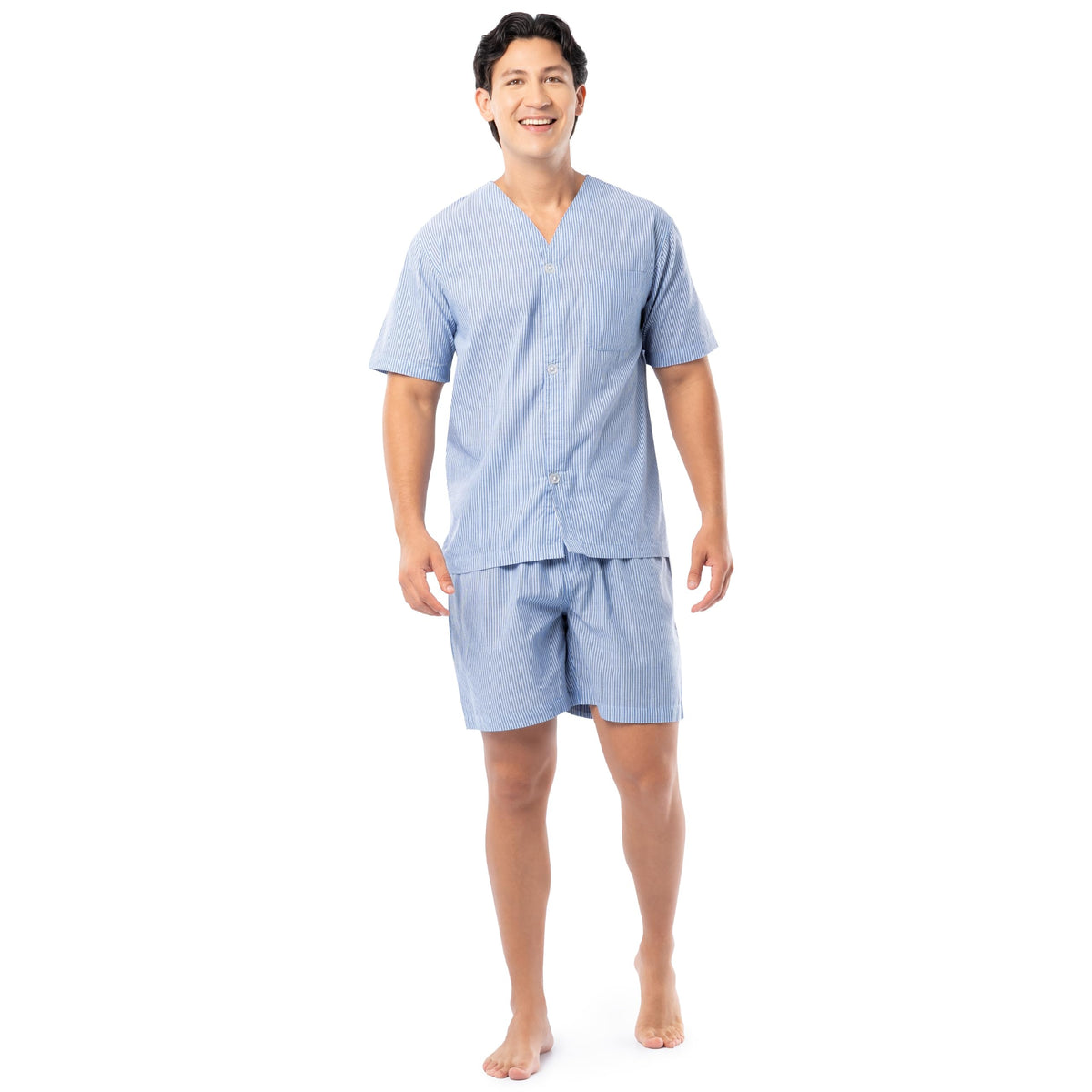Fruit of the Loom Men's Broadcloth Short Sleeve Pajama Set
