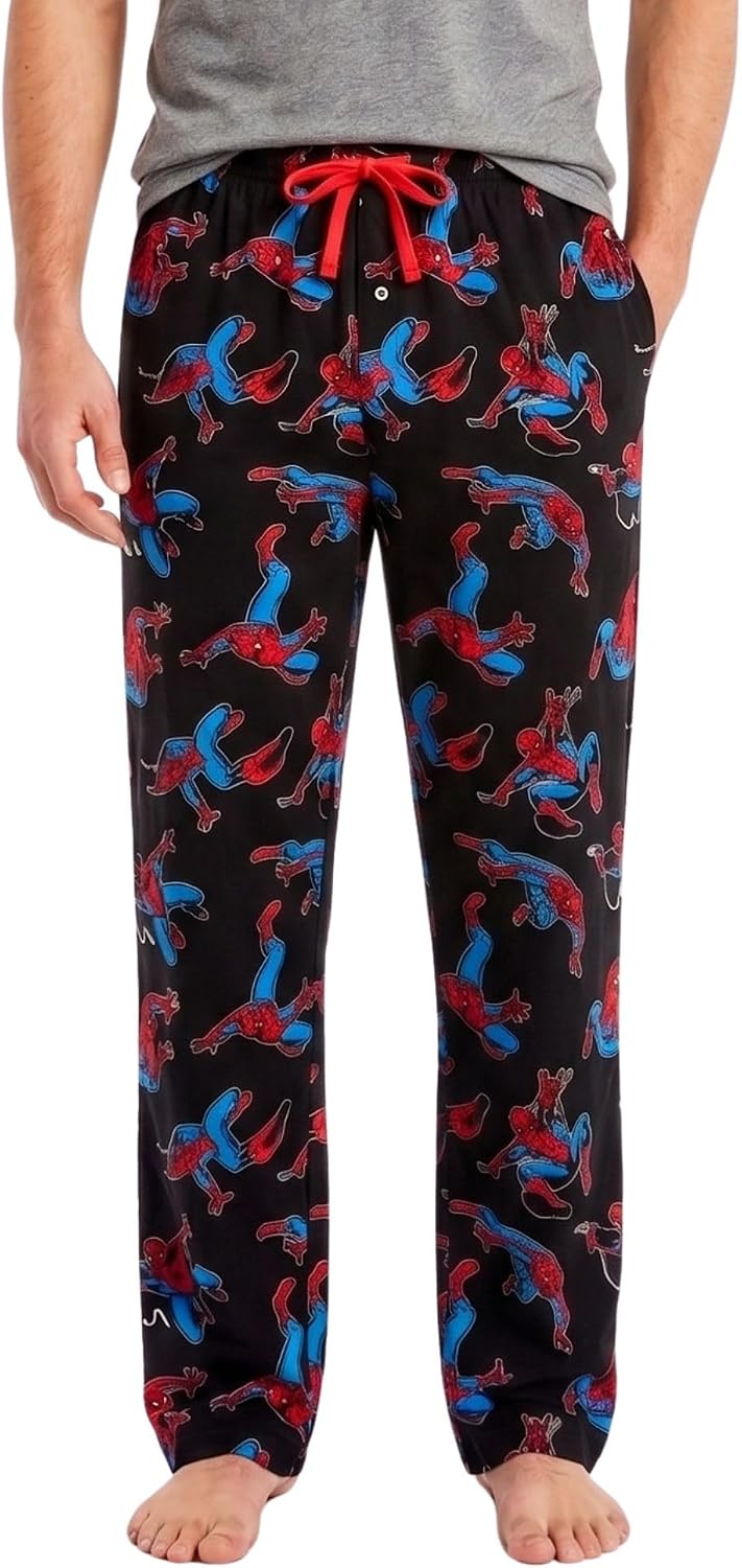 Marvel Spider-Man Men Pajama Pants Bottoms Avengers Cotton