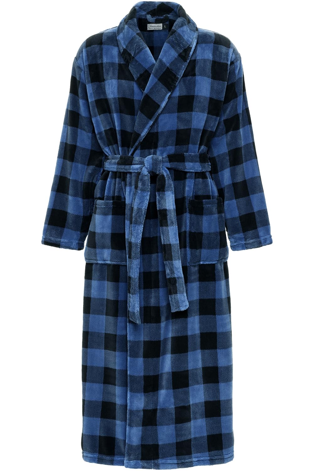Men's Plush Fleece Robe, Warm Full Length Bathrobe, Big & Tall