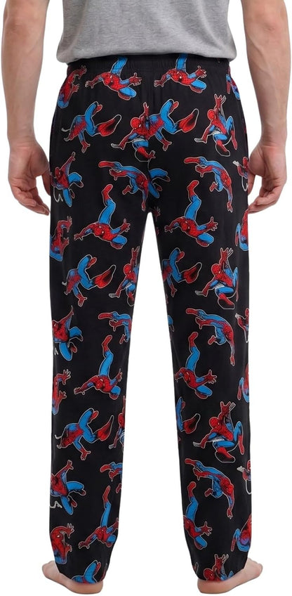 Marvel Spider-Man Men Pajama Pants Bottoms Avengers Cotton