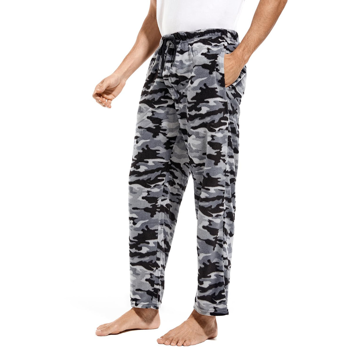DG Hill 1Pack or 3Pack Mens PJ Pajama Pants Bottoms Fleece Lounge Pants Sleepwear Plaid PJs with Pockets Microfleece