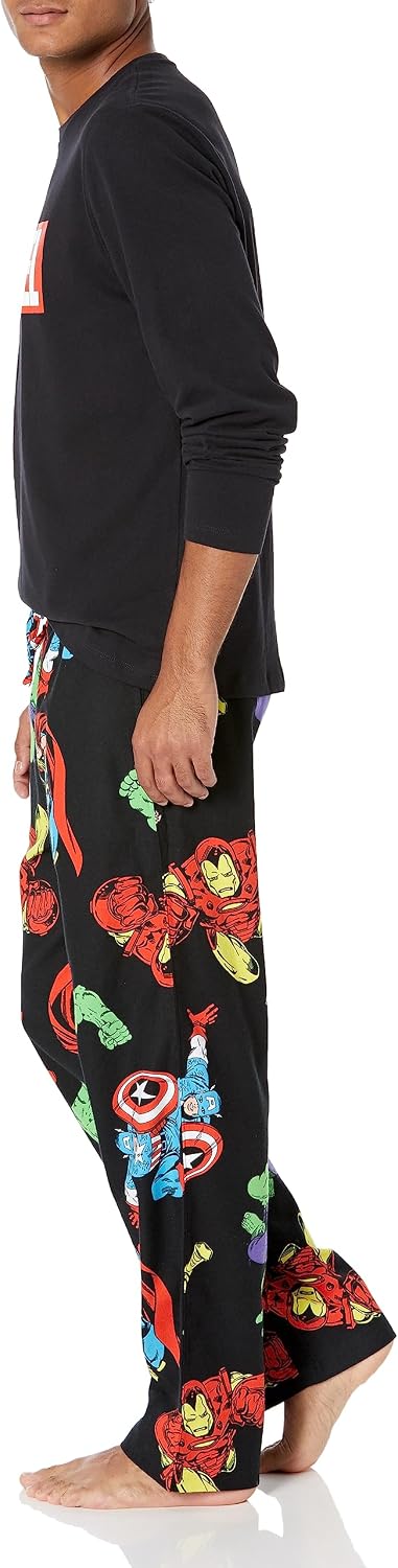 Amazon Essentials Disney | Marvel | Star Wars Men's Soft & Comfortable Flannel Pajama Sleep Sets