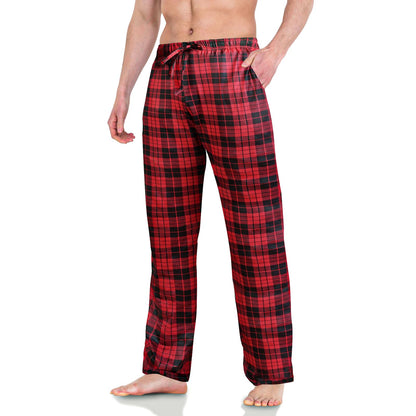 Mens Pajama Pants Cotton Drawstring Lounge Sleep Pants with Pockets Comfy Elastic Waist Pj Pajama Bottoms Sleepwear