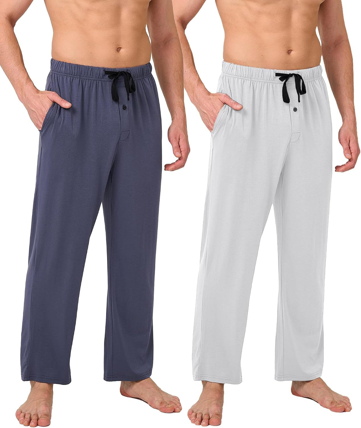 BAMBOO COOL Mens Pajama Bottoms Soft Comfy Sleepwear with Pockets