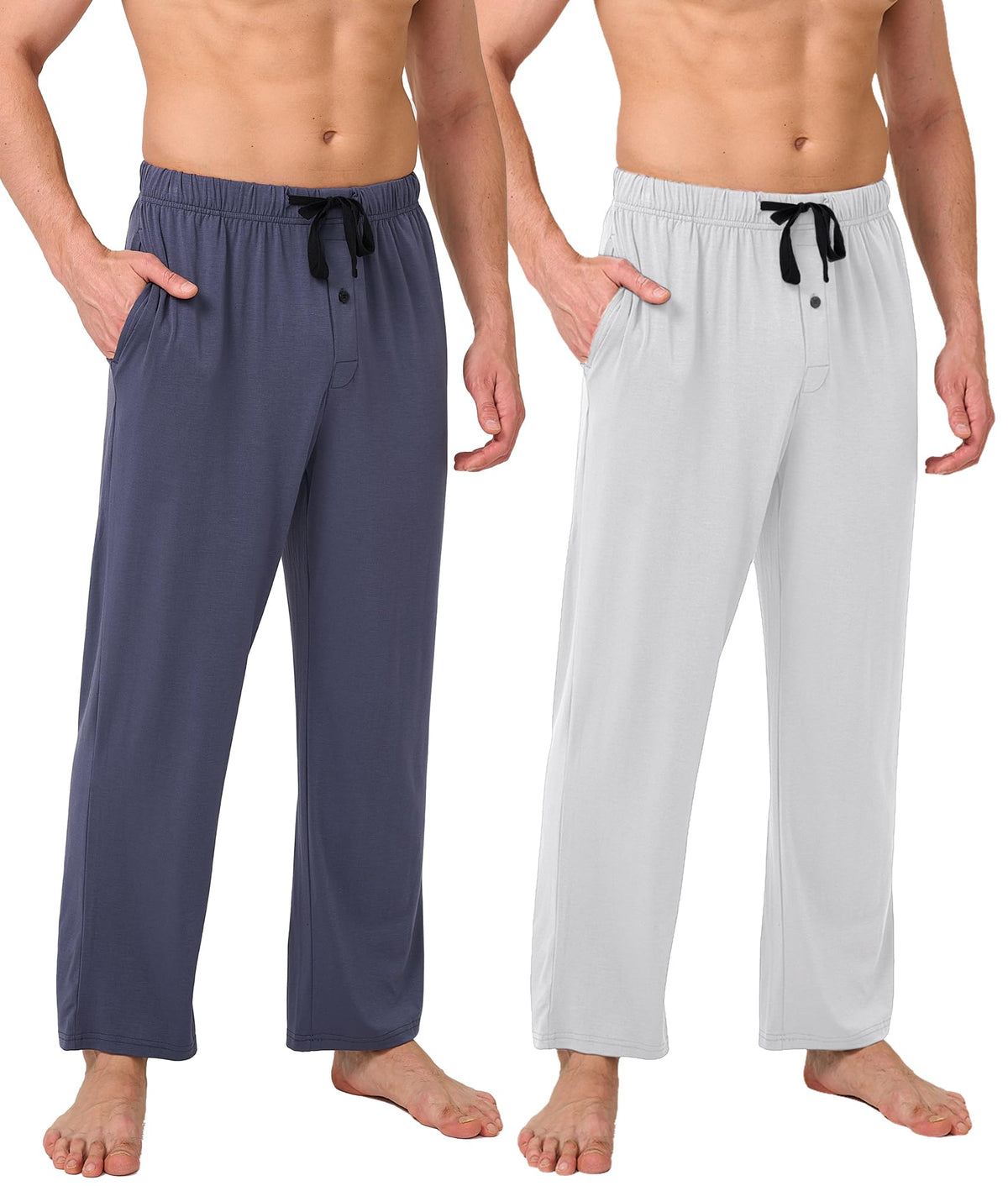 BAMBOO COOL Mens Pajama Bottoms Soft Comfy Sleepwear with Pockets