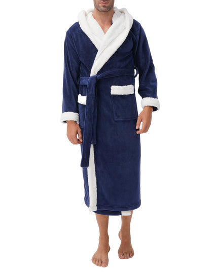 DAVID ARCHY Men's Robe Full Length Long Bathrobe