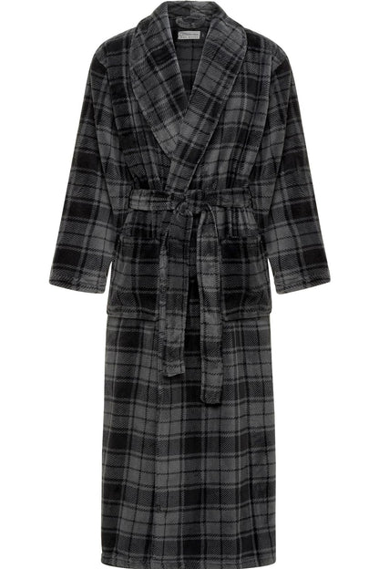 Men's Plush Fleece Robe, Warm Full Length Bathrobe, Big & Tall