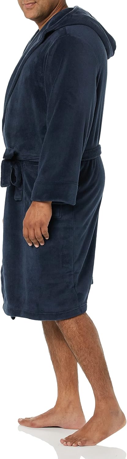 Amazon Essentials Men's Mid-Length Plush Bathrobe