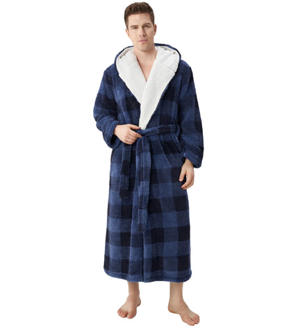DAVID ARCHY Men's Robe Full Length Long Bathrobe