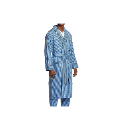Nautica Men's Long Sleeve Lightweight Cotton Woven Robe