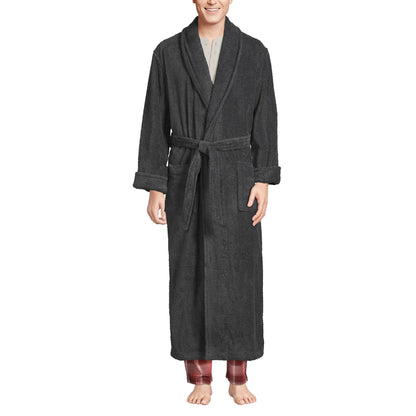 Lands' End Men's Full Length Turkish Cotton Terry Bathrobe