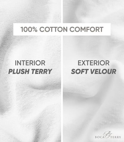 Boca Terry Men's Terry Cloth Robe, Luxury Hotel Bathrobe, 100% Cotton