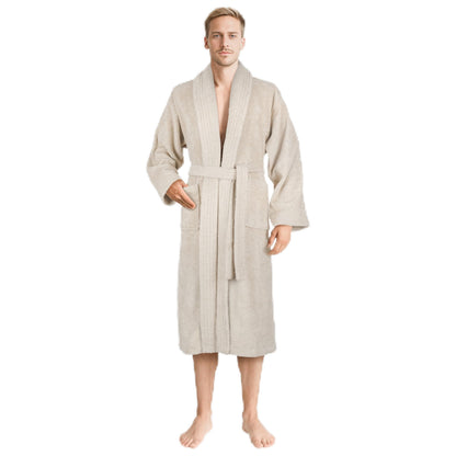 American Soft Linen Men’s 100% Cotton Terry Bathrobe – Soft, Absorbent, Quick Dry Turkish Robe for Men