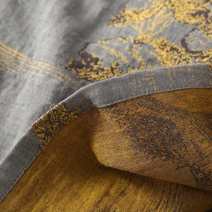 Japanese Style Bathrobe Gauze Sleeping Robe Summer Kimono Pajamas for Men Casual Daily or Meditation Spa Wear