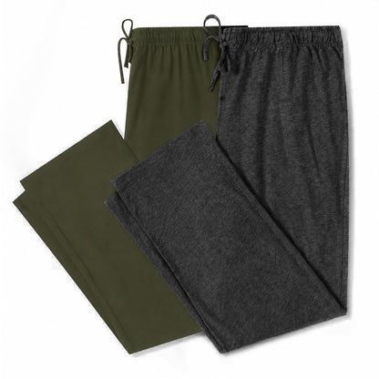 U2SKIIN 2 Pack Men Cotton Pajama Pants Soft Lightweight Pj Bottoms
