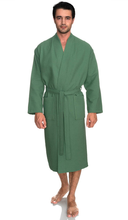 TowelSelections Mens Robe Waffle Spa Bathrobe Soft Shower Bath Robe for Men