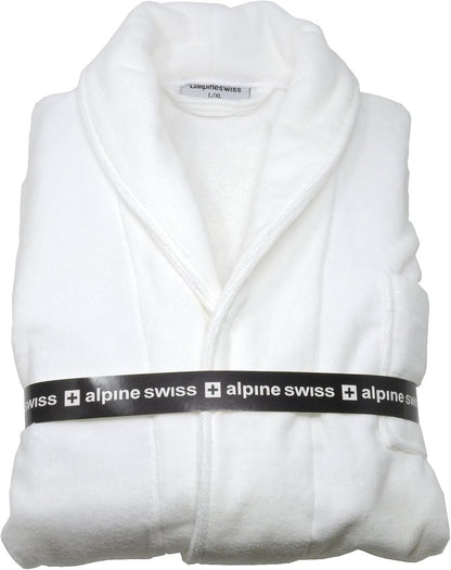 Alpine Swiss Pure Cotton Mens Terry Cloth Bathrobe Super Absorbent Spa Robe