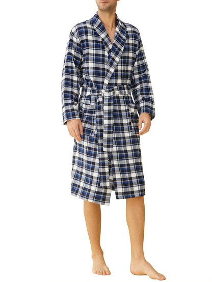 Latuza Men's Cotton Flannel Robe