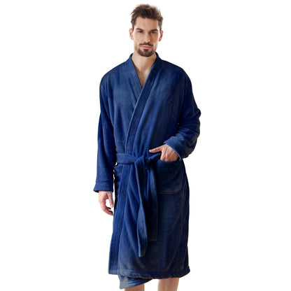 PJGGZ Towel Robe for Men - Ultra-Absorbent Soft Quick Dry Towel Bathrobe Kimono for Shower, Spa & Hotel