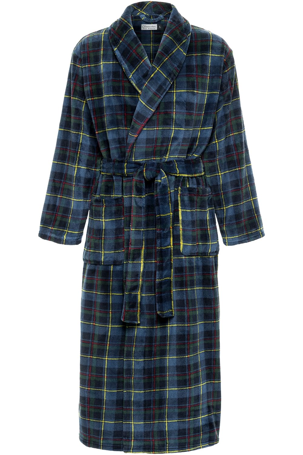 Men's Plush Fleece Robe, Warm Full Length Bathrobe, Big & Tall