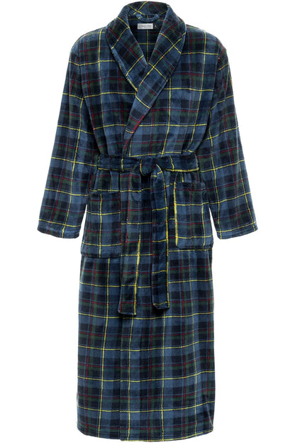 Men's Plush Fleece Robe, Warm Full Length Bathrobe, Big & Tall