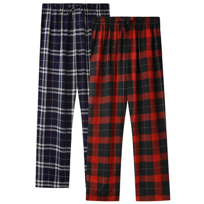 BAMBOO COOL Men's Pajama Bottoms Plaid Pajamas Pants Soft Lounge Woven Pj