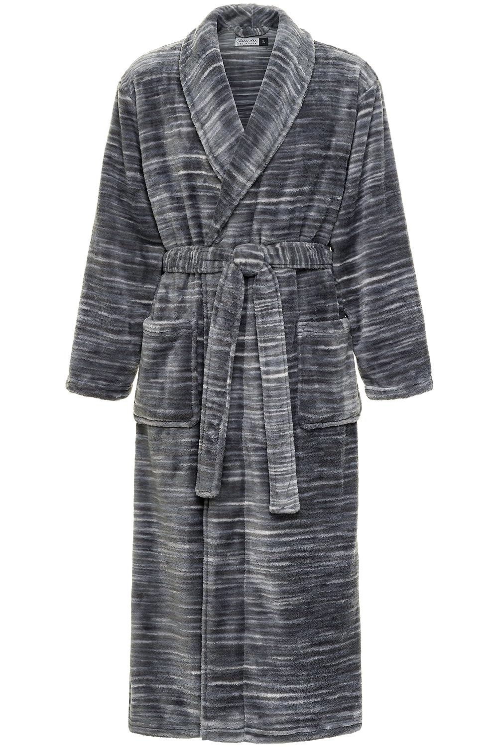 Men's Plush Fleece Robe, Warm Full Length Bathrobe, Big & Tall