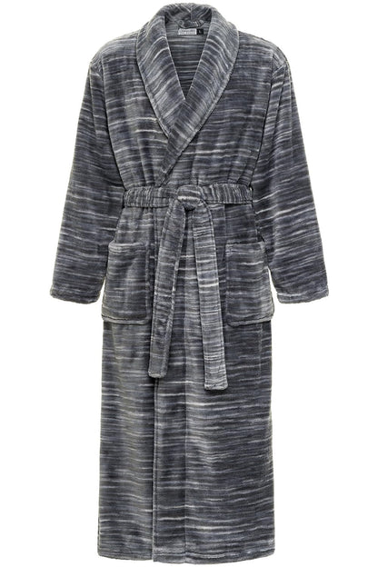 Men's Plush Fleece Robe, Warm Full Length Bathrobe, Big & Tall