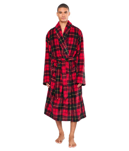 POLO RALPH LAUREN Microfiber Plush Long Sleeve Shawl Collar Robe