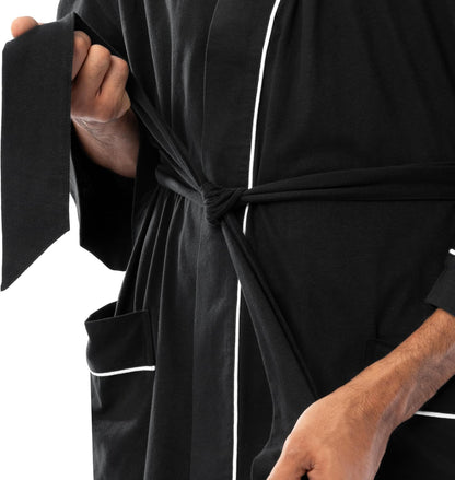 Fruit of the Loom Men's Jersey Knit Kimono Robe