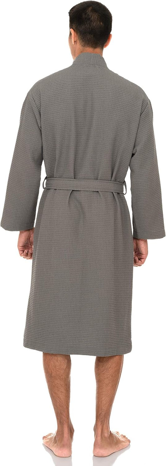 TowelSelections Mens Robe Waffle Spa Bathrobe Soft Shower Bath Robe for Men