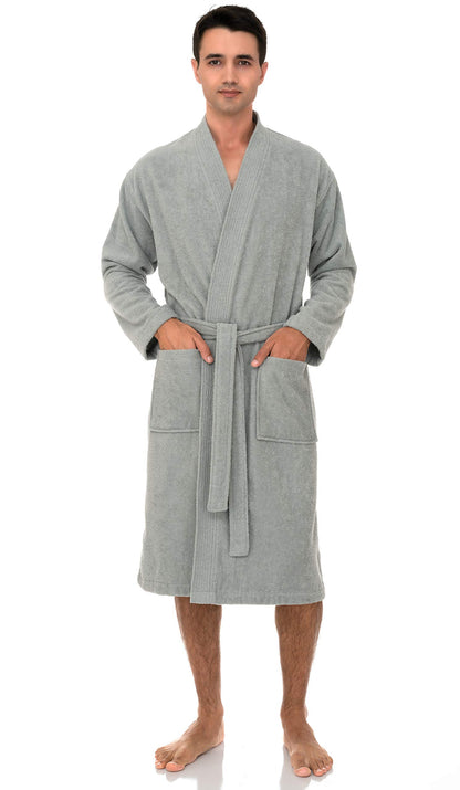 TowelSelections Mens Robe Cotton Terry Cloth Bathrobe Soft Towel Bath Robe for Men XS to 3X