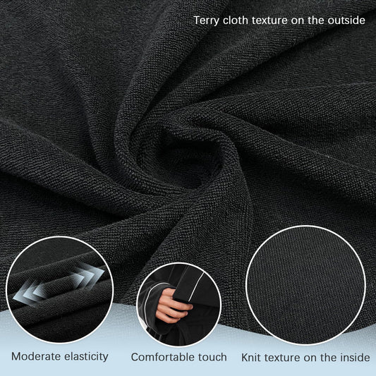 U2SKIIN Mens Bathrobes 100% Cotton Terry Cloth Robe, Soft Lightweight Long Spa Bathrobe for Men