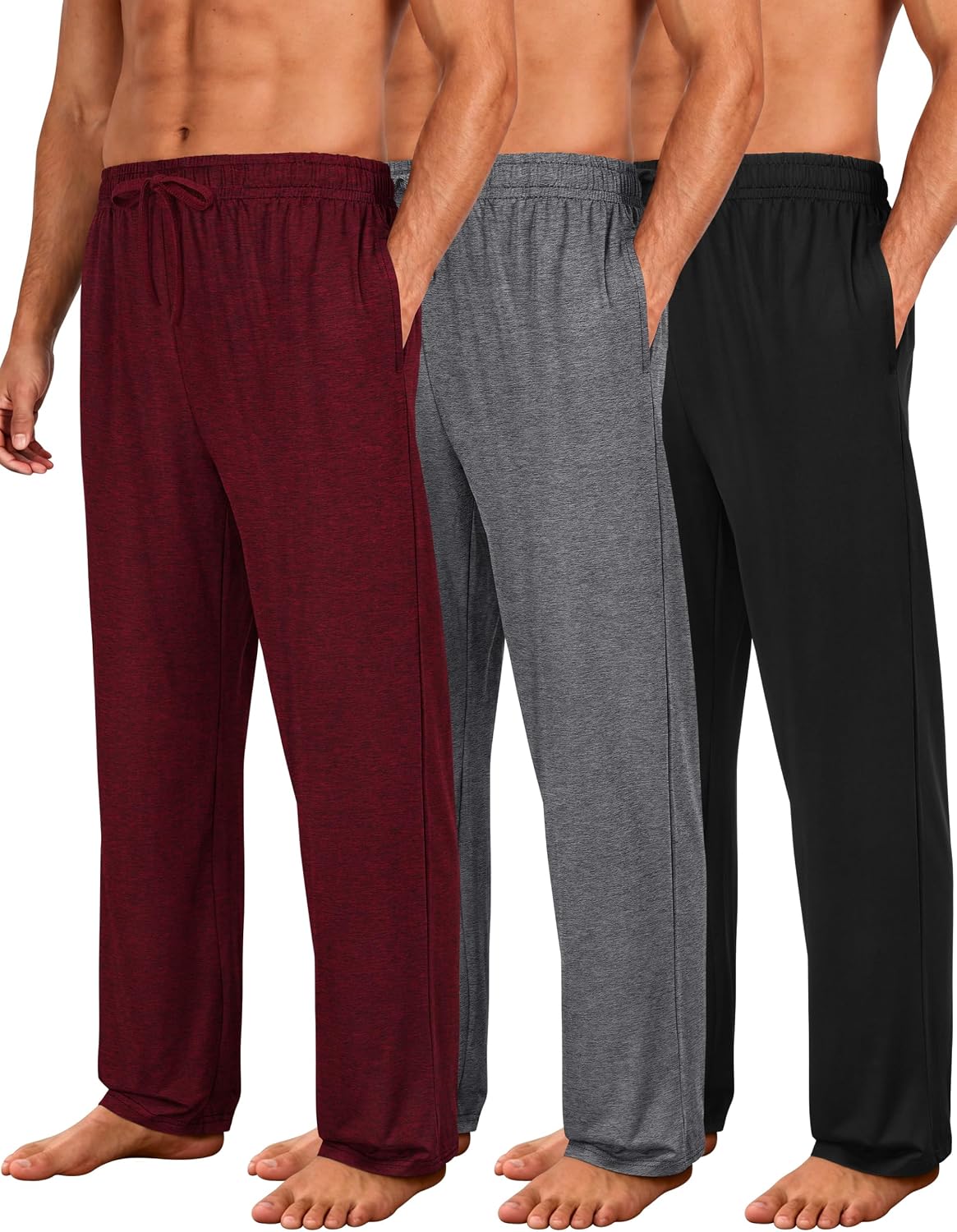 3 Pack Mens Pajama Pants Ultra Soft Comfy Loungewear Sleepwear