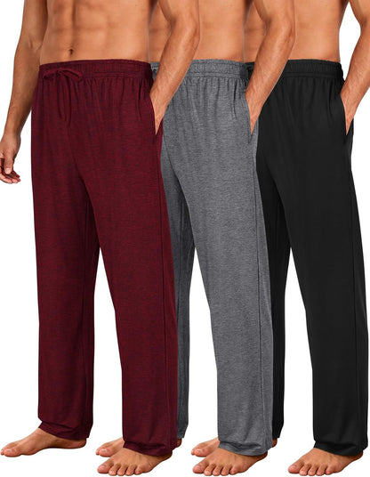 3 Pack Mens Pajama Pants Ultra Soft Comfy Loungewear Sleepwear