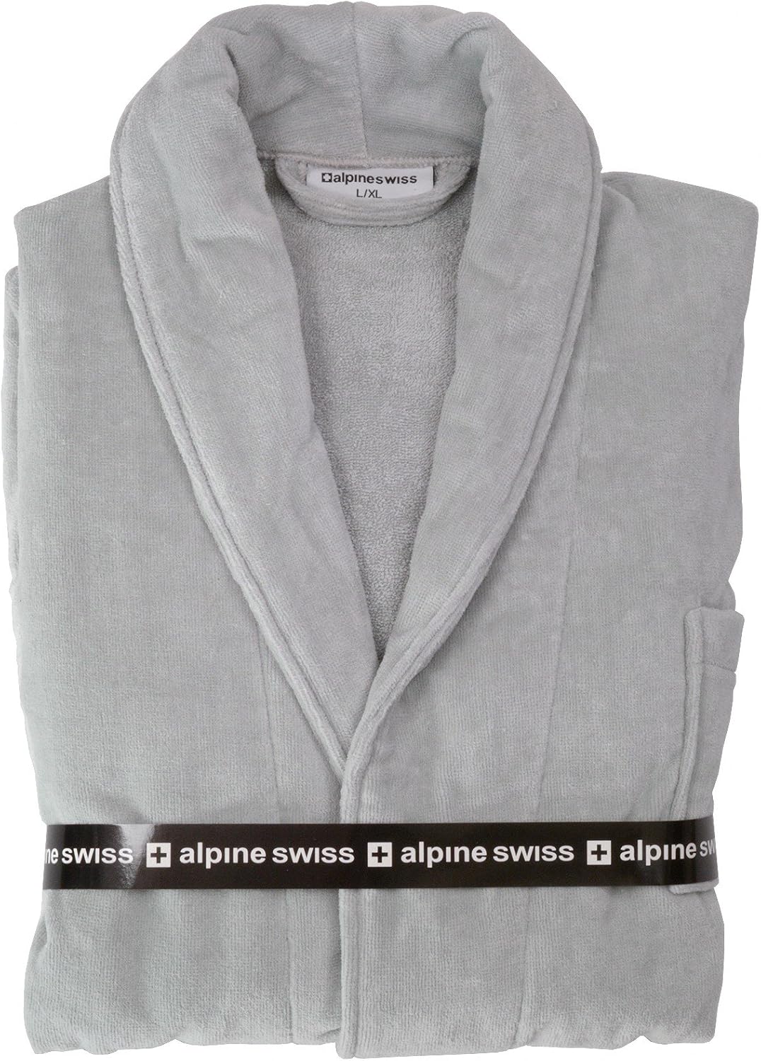 Alpine Swiss Pure Cotton Mens Terry Cloth Bathrobe Super Absorbent Spa Robe