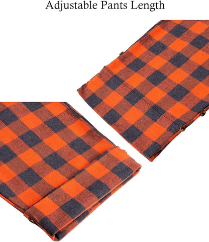 Mens Flannel Pajama Pants Plaid Heavyweight Cotton PJs Bottoms Sleepwear